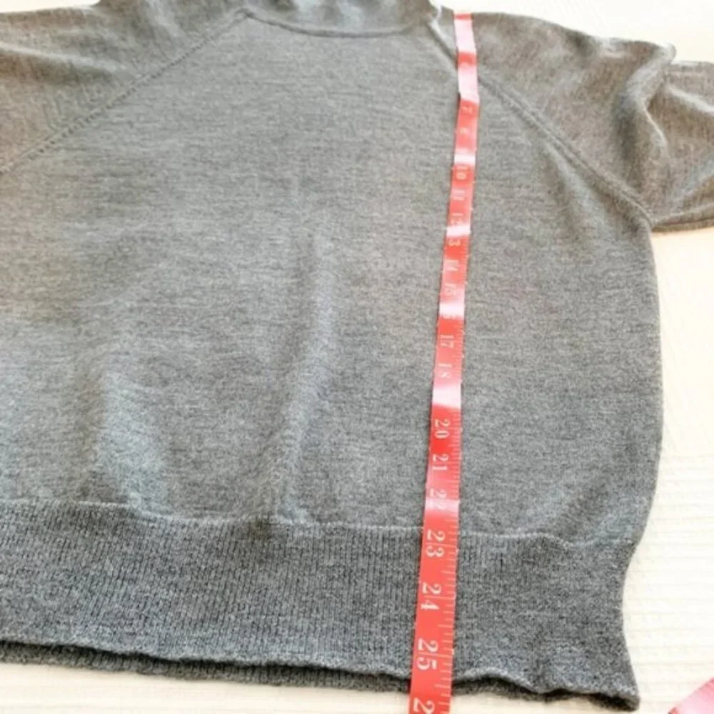 Ladies Parkhurst Grey Wool-Blend Turtleneck Sweater - Size Small - Picture 6 of 6